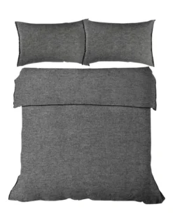 Chambray Fringe Bedlinen Collection In Smoke -Bedding Shop 441909370 3 3 720x928