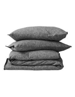 Chambray Fringe Bedlinen Collection In Smoke -Bedding Shop 441909370 4 1 720x928