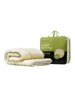 Sleep Restful Wool Mattress Topper White -Bedding Shop 588623050 5 720x928