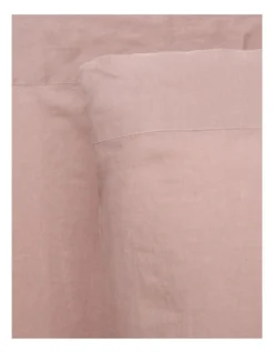Sandy Cape Washed Belgian Linen Sheet Set Pink