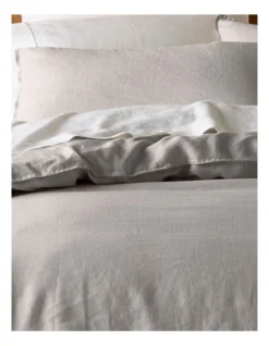 Sandy Cape Washed Belgian Linen Quilt Cover Set Grey -Bedding Shop 607134160 804163870 3 720x928