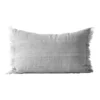 Vintage Linen Fringe Rectangle Cushion In Smoke -Bedding Shop 650191870 650184580 1 4 720x928