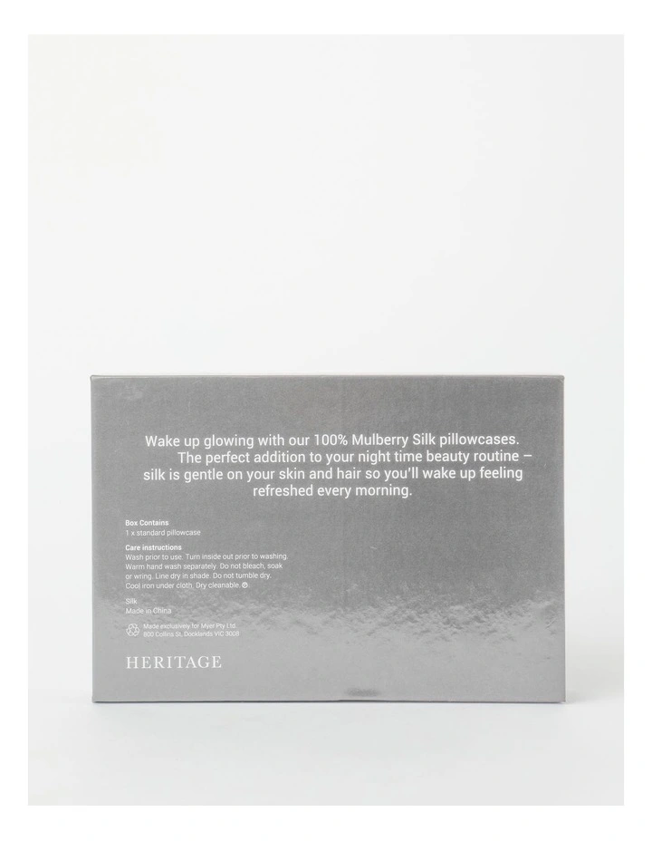 Heritage Luxe Silk Pillowcase In Silver 5 Heritage Luxe Silk Pillowcase In Silver - Image 3