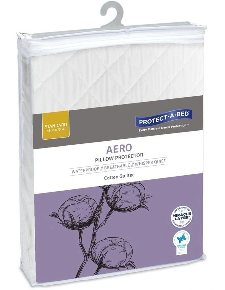 Aero Cotton Quilted Waterproof Pillow Protector 3 Aero Cotton Quilted Waterproof Pillow Protector