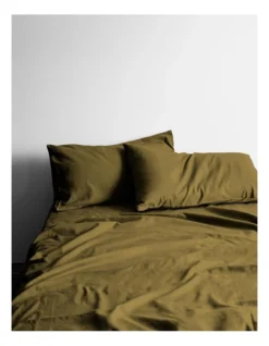Halo Organic Cotton Sheet Set In Khaki