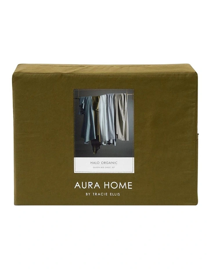 Halo Organic Cotton Sheet Set In Khaki 4 Halo Organic Cotton Sheet Set In Khaki - Image 2