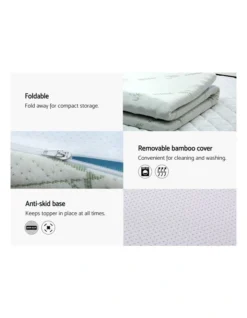 COOL GEL Memory Foam Mattress Topper BAMBOO 5CM 7-Zone Queen -Bedding Shop 757101340 5 720x928