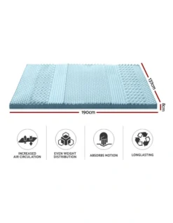 COOL GEL Memory Foam Mattress Topper BAMBOO 8CM 7-Zone Double -Bedding Shop 757101520 2 720x928