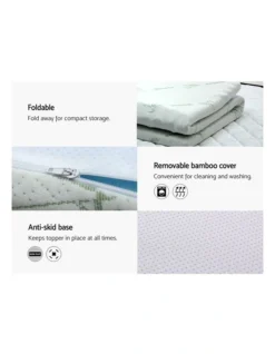 COOL GEL Memory Foam Mattress Topper BAMBOO 8CM 7-Zone Single -Bedding Shop 757101790 5 720x928