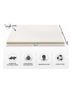 Single Size Memory Foam Mattress Topper 8 Single Size Memory Foam Mattress Topper -Bedding Shop 757102150 2 720x928