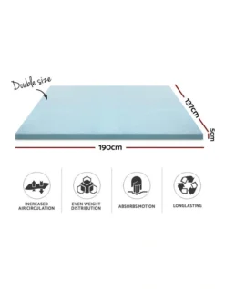 COOL GEL Memory Foam Mattress Topper BAMBOO Cover Double 5CM Mat -Bedding Shop 757102330 2 720x928