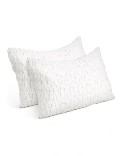 Set Of 2 Rayon King Memory Foam Pillow