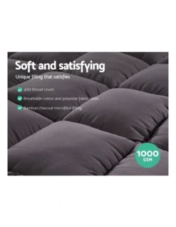 Bamboo Charcoal Pillowtop Mattress Topper Protector Cover Double -Bedding Shop 758115010 5 720x928