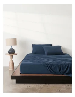 Calvin Klein Modern Cotton Harrison Sheeting In Heather Midnight