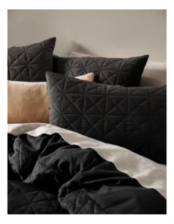 Linen House Heath Quilt Cover Set Black -Bedding Shop 773531920 841913650 2 720x928