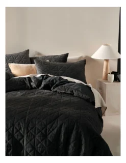 Linen House Heath Quilt Cover Set Black -Bedding Shop 773531920 841913650 3 720x928