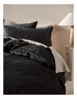 Linen House Heath Quilt Cover Set Black -Bedding Shop 773531920 841913650 5 720x928