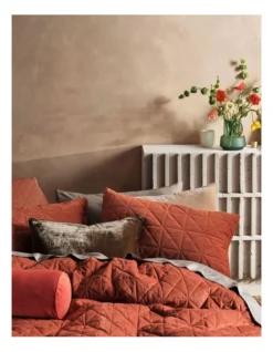 Linen House Heath Quilt Cover Set Rust 8 Linen House Heath Quilt Cover Set Rust -Bedding Shop 773531920 841913740 2 720x928