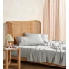 Linen House Nara Bamboo Cotton 400TC Sheet Set Silver -Bedding Shop 778131550 778129390 1 1 720x928