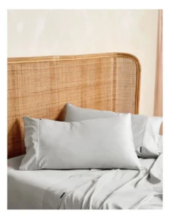 Linen House Nara Bamboo Cotton 400TC Sheet Set Silver 5 Linen House Nara Bamboo Cotton 400TC Sheet Set Silver -Bedding Shop 778131550 778129390 2 720x928