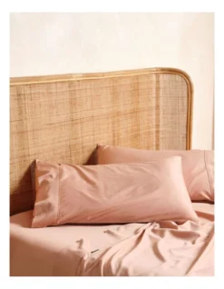 Linen House Nara Bamboo Cotton 400TC Sheet Set Clay 5 Linen House Nara Bamboo Cotton 400TC Sheet Set Clay -Bedding Shop 778131550 778129660 2 1 720x928