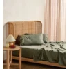 Linen House Nara Bamboo Cotton 400TC Sheet Set Moss 2 Linen House Nara Bamboo Cotton 400TC Sheet Set Moss -Bedding Shop 778131550 778129750 1 1 720x928