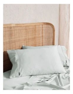 Linen House Nara Bamboo Cotton 400TC Sheet Set In Sky -Bedding Shop 778131550 966975400 4 720x928