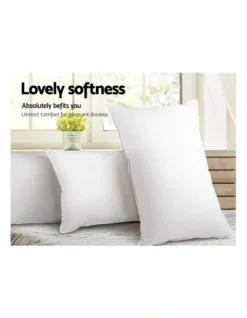 King Size 4 Pack Bed Pillow Medium*2 Firm*2 Microfibre Fiiling -Bedding Shop 780386140 5 720x928