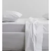 Organic Cotton Percale 300TC Fitted Sheet In Snow 1 Organic Cotton Percale 300TC Fitted Sheet In Snow -Bedding Shop 787423600 1 720x928