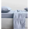 Organic Cotton Percale 300TC Sheet Set In Soft Blue -Bedding Shop 787425400 1 720x928