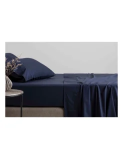 Organic Cotton Sateen 400TC Sheet Set In Midnight 9 Organic Cotton Sateen 400TC Sheet Set In Midnight -Bedding Shop 787432060 4 720x928