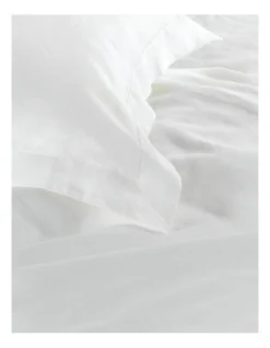 Abbotson Fitted Sheet In White -Bedding Shop 787441330 2 720x928