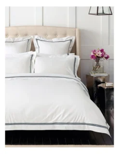 Palais Flat Sheet In Midnight -Bedding Shop 787479400 3 720x928
