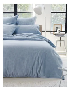 Reilly Quilt Cover Set In Chambray