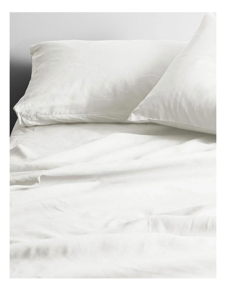 Maison Vintage Sheet Set In White 4 Maison Vintage Sheet Set In White - Image 2