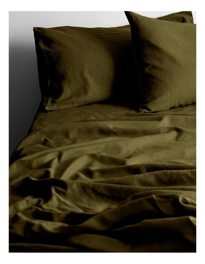 Maison Vintage Sheet Set Khaki 4 Maison Vintage Sheet Set Khaki - Image 2