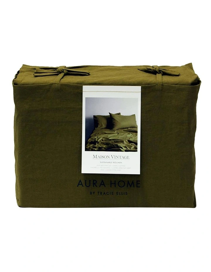 Maison Vintage Sheet Set Khaki 5 Maison Vintage Sheet Set Khaki - Image 3