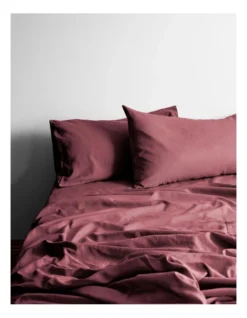 Maison Vintage Sheet Set In Syrah