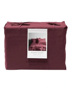 Maison Vintage Sheet Set In Syrah -Bedding Shop 788797810 871894900 3 720x928