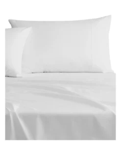 Egyptian Cotton Twill 500TC Fitted Sheet In Snow -Bedding Shop 790595200 2 720x928