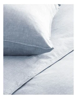Reilly Sheet Set In Chambray -Bedding Shop 790623100 2 720x928