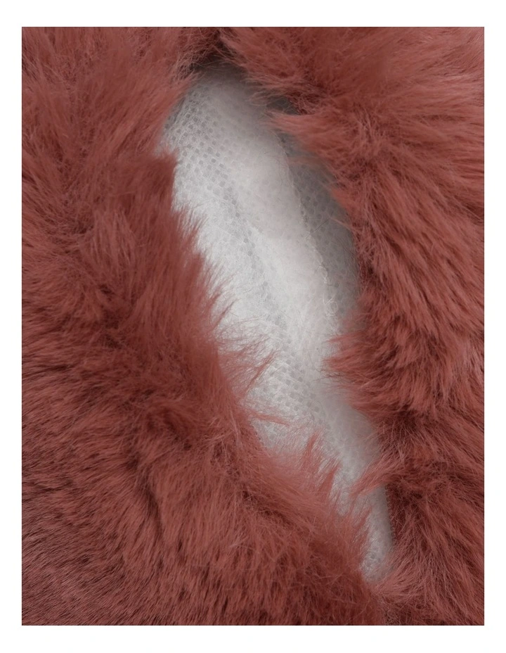 Heritage Amelie Faux Fur Cushion Withered Rose 6 Heritage Amelie Faux Fur Cushion Withered Rose - Image 4