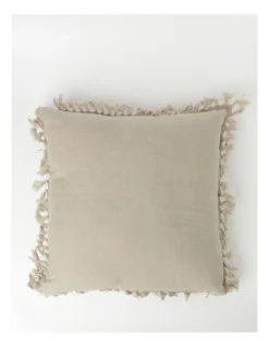 Moreton Tassle Linen Square Cushion Natural