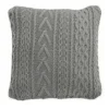 Sakura Light Grey Cable Knit Cushion -Bedding Shop 800838100 1 720x928