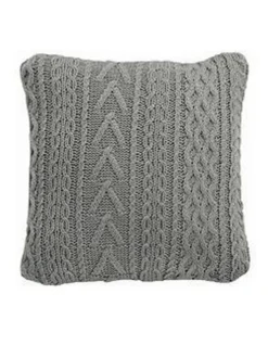 Sakura Light Grey Cable Knit Cushion