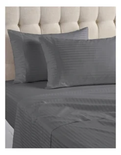Heritage 500TC Superior Cotton Sheet Set In Charcoal
