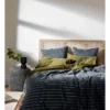 French Stripe Bedlinen Collection In Steel