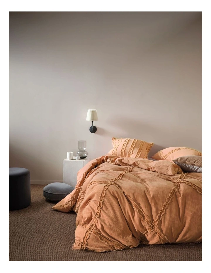 Linen House Heather Quilt Cover Set In Brandy Brown 4 Linen House Heather Quilt Cover Set In Brandy Brown - Image 2