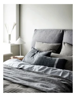 Herringbone Rectangle Cushion In Charcoal -Bedding Shop 814057390 814031650 2 2 720x928