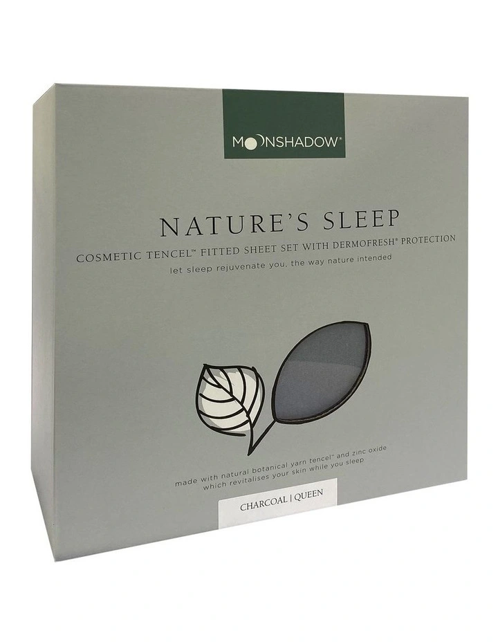 Nature's Sleep Cosmetic TENCEL Fitted Sheet Set In Charcoal 5 Nature's Sleep Cosmetic TENCEL Fitted Sheet Set In Charcoal - Image 3